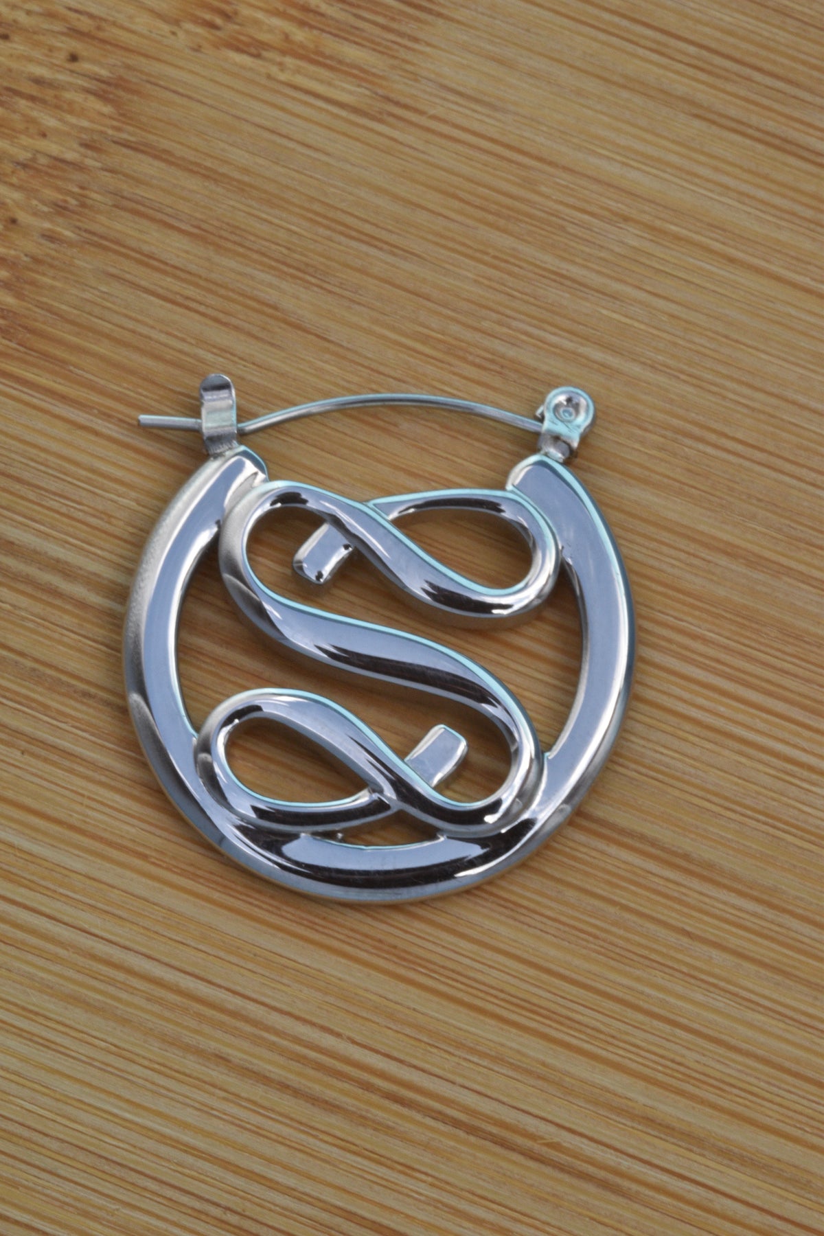 Silver Savedrines Logo Inspired Earrings