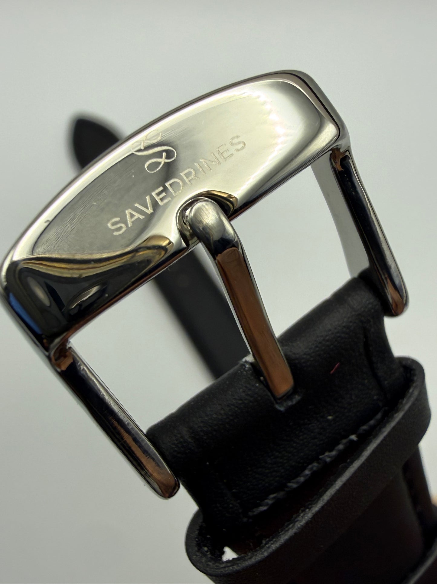 Black Leather Watch Strap - Genuine Leather Watch Band