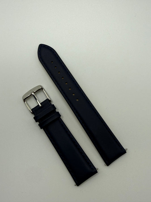 Blue Leather Watch Strap - Genuine Leather Watch Band