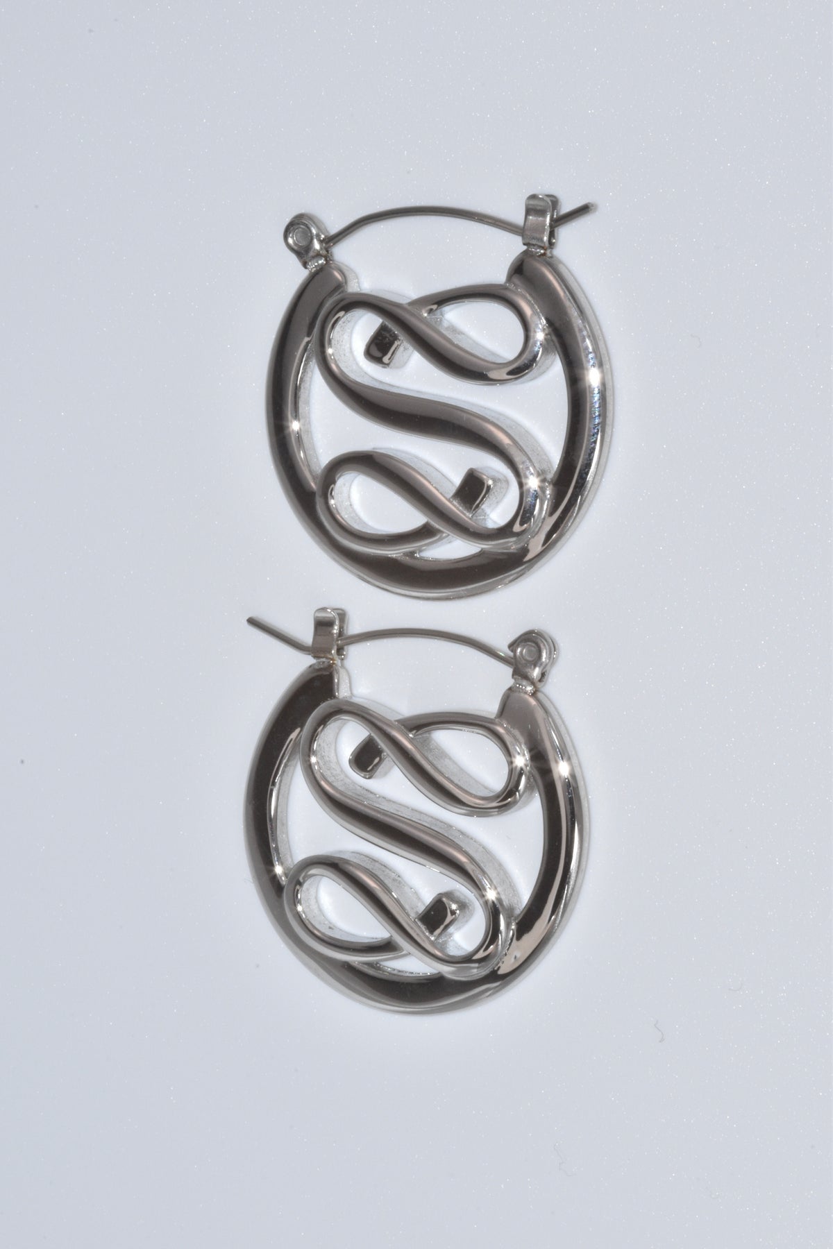 Silver Savedrines Logo Inspired Earrings
